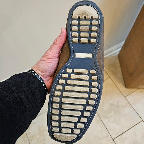 1901 Men's Leather/Nubuck Loafers, Gray, Sz 13 - Picture 13 of 16